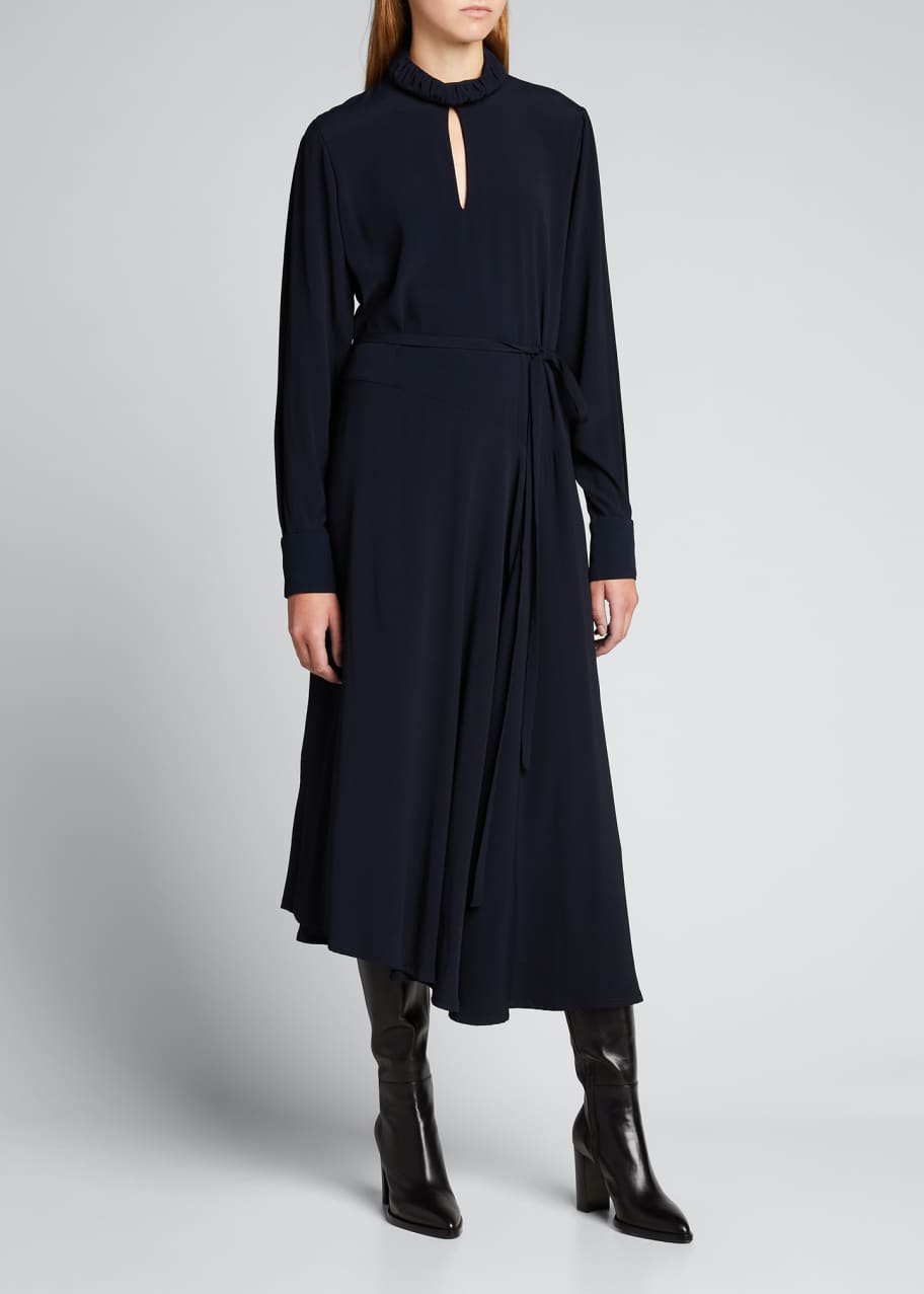 knee length dresses for ladies Solange Midi Dress | Natural Semi-Sheer Knit