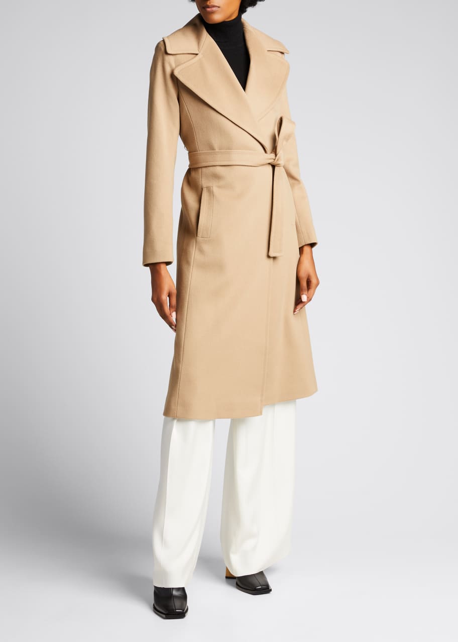 Fleurette notch collar wool coat cheap