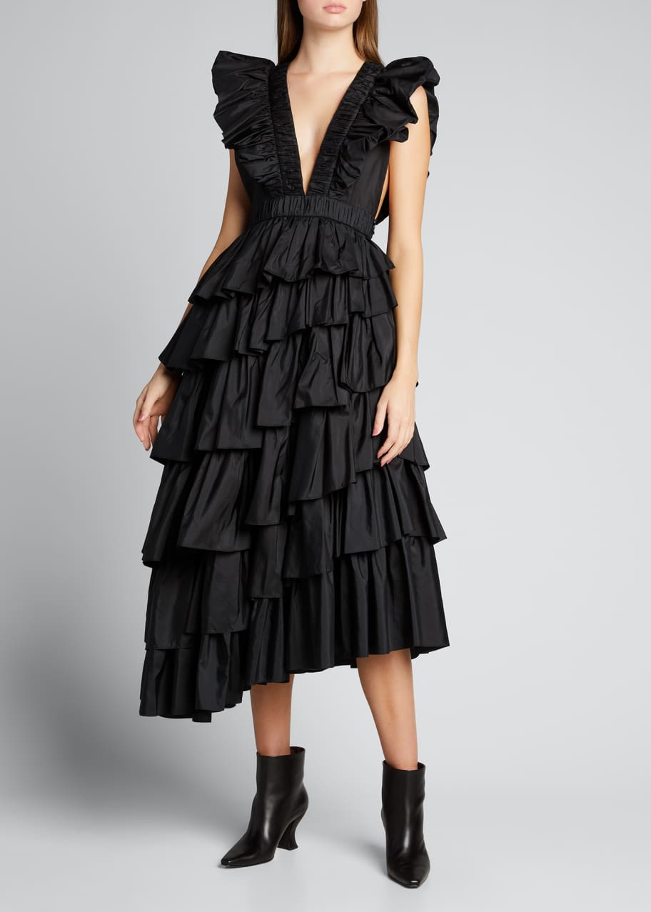 Ulla johnson ruffle dress cheap
