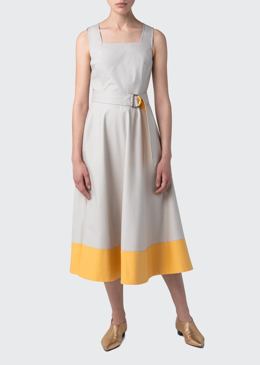 knee length dresses for ladies Flying Tomato Sleeveless Belted Midi Dress main image 0
