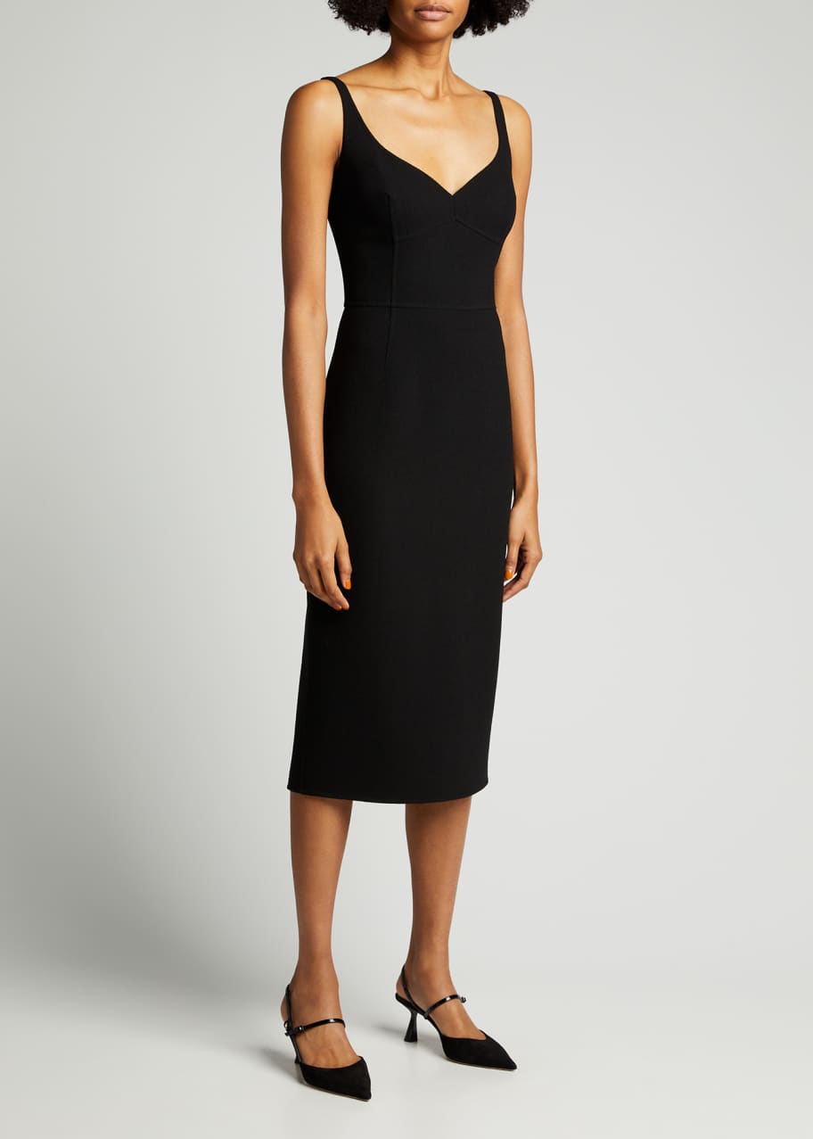 Marc Jacobs (Runway) Sweetheart Wool-Blend Midi Dress - Bergdorf Goodman