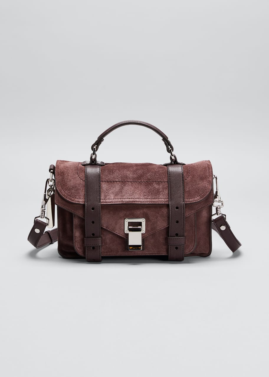 Image 1 of 1: PS1 Tiny Suede Satchel Bag