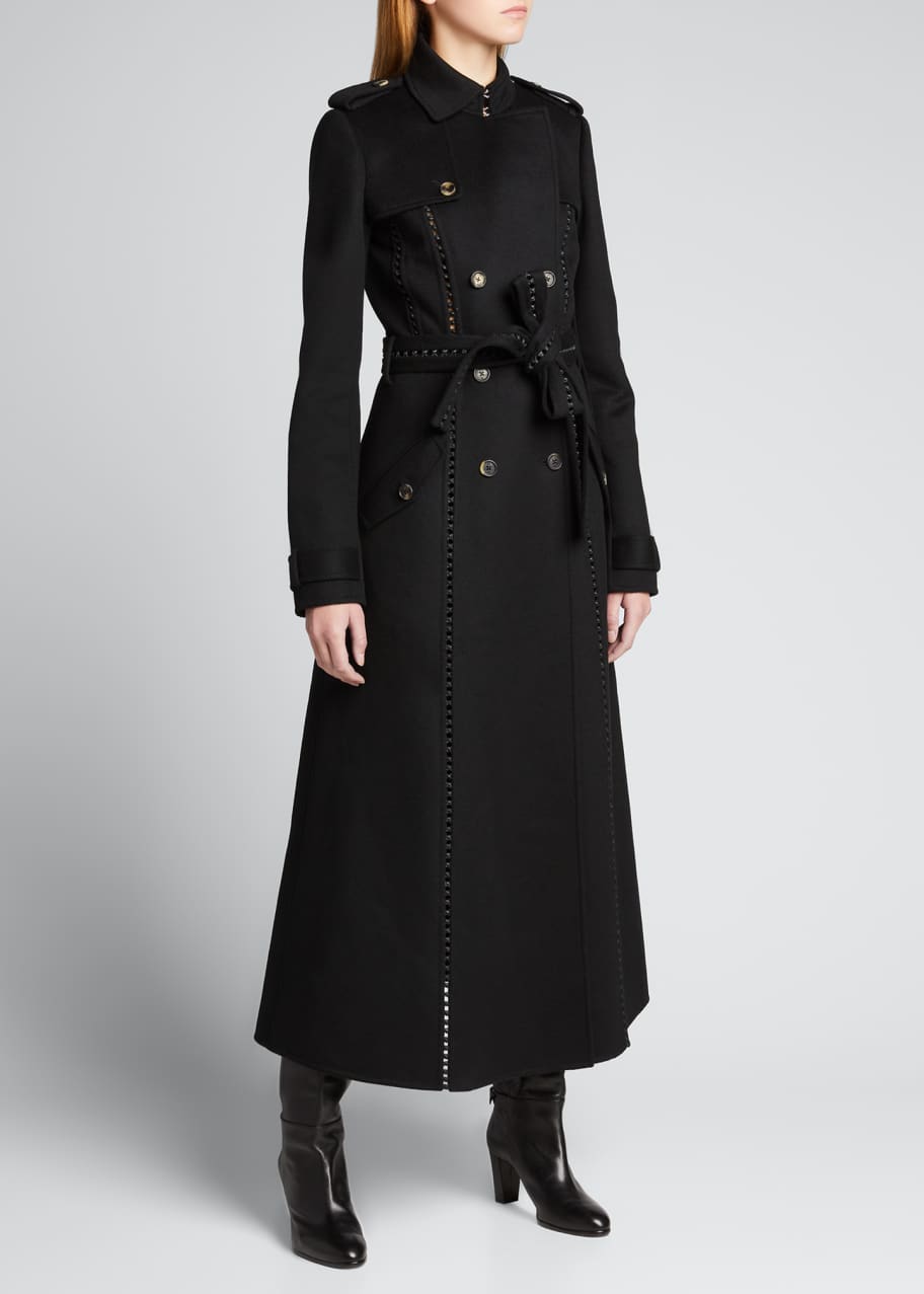 Gabriela Hearst Franz Knotted Cashmere Lace-Up Trench Coat - Bergdorf ...