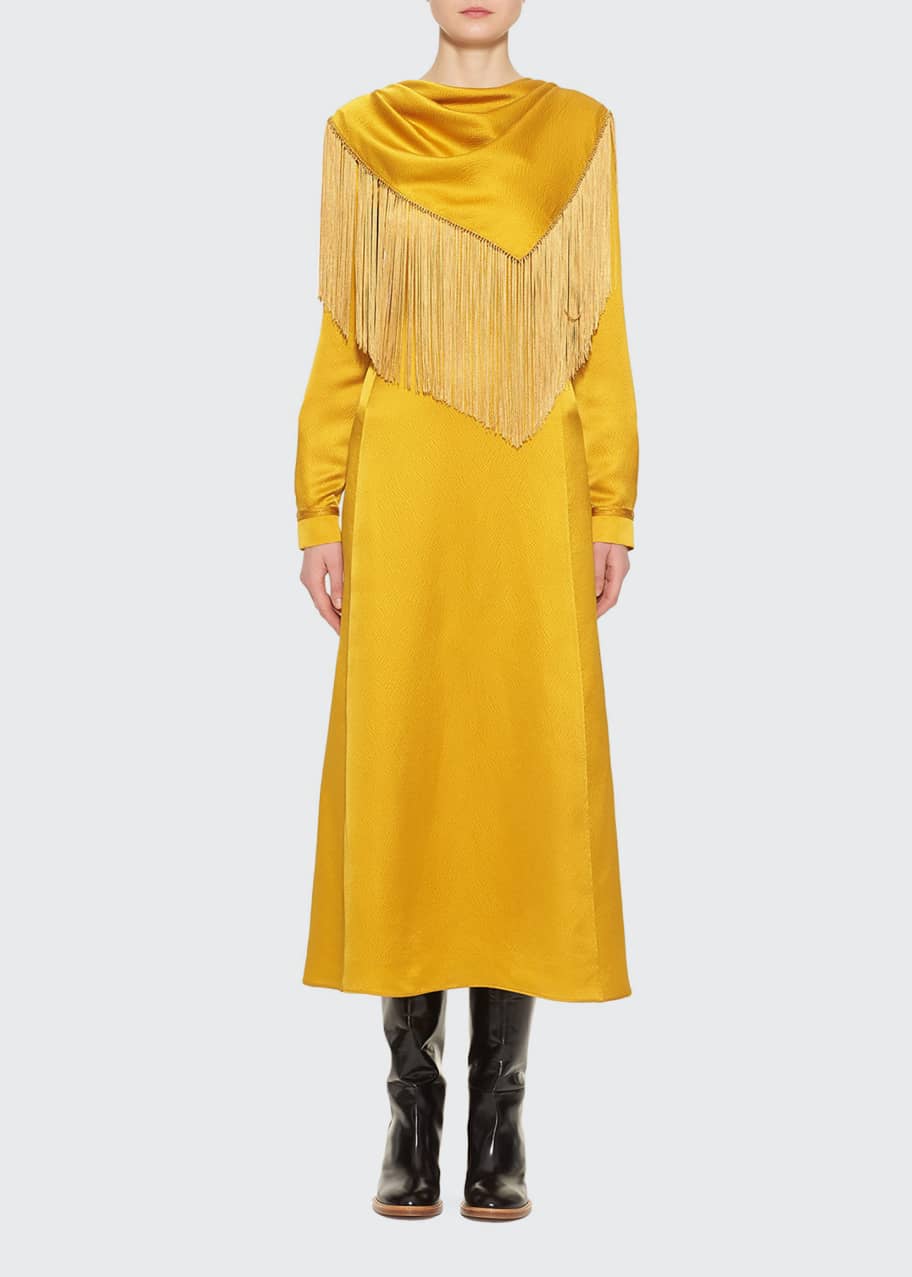 gabriela hearst gold dress Women's Black Silk Cutout Maxi Dress main image 1