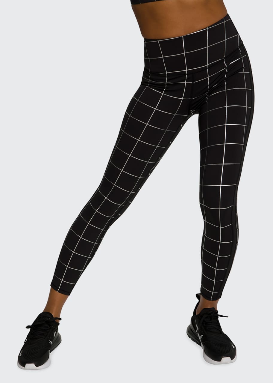 Windowpane leggings discount