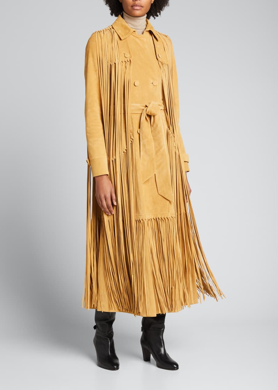 Fringed coat best sale