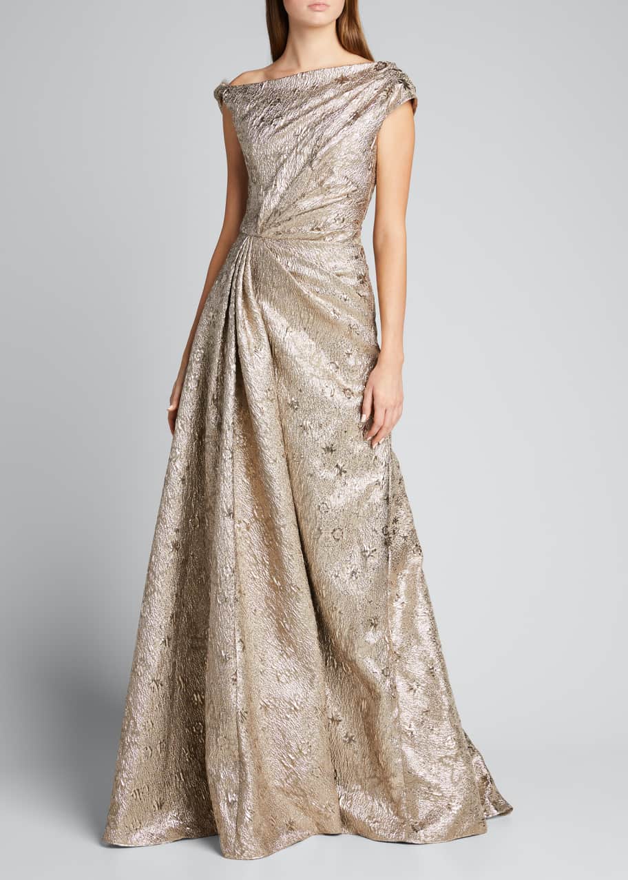 Lela rose off 2025 the shoulder gown