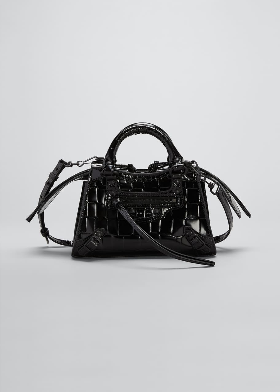 Balenciaga city mini croc top