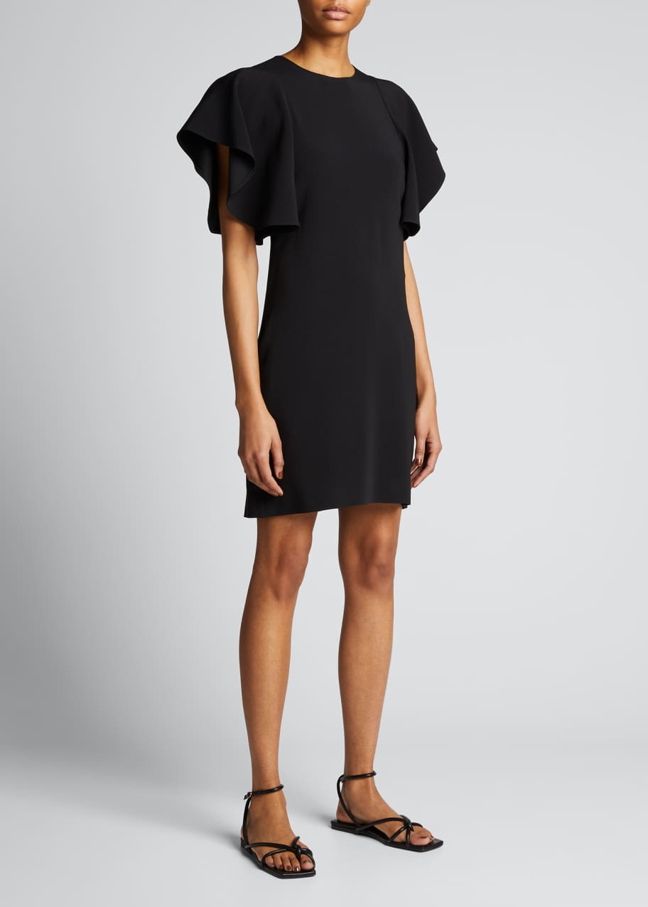 Stella McCartney Ruffle-Sleeve Mini Dress - Bergdorf Goodman