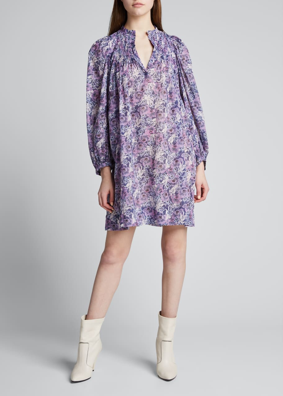 Virginie Floral Cotton Tunic Dress
