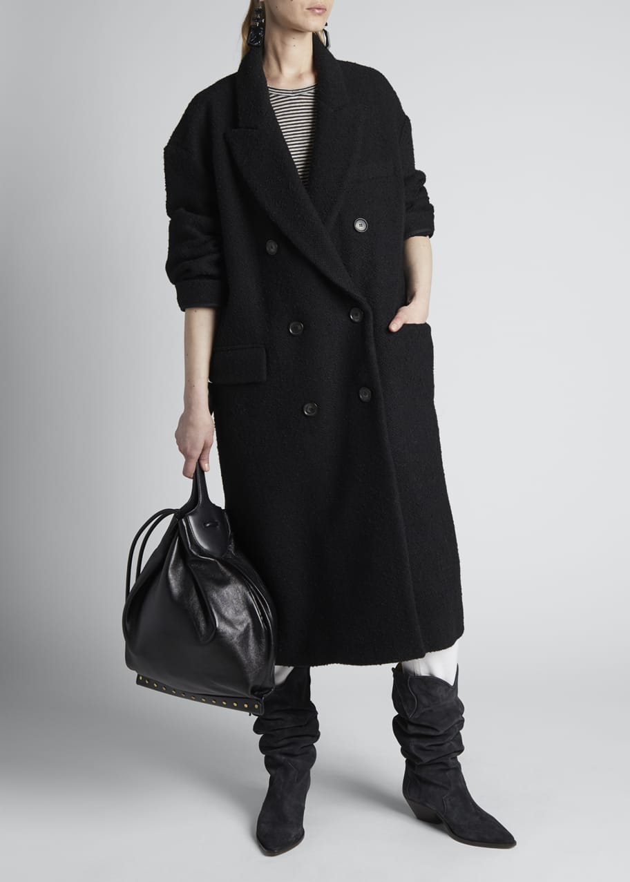 Image 1 of 1: Ojima Wool Double-Breasted Coat