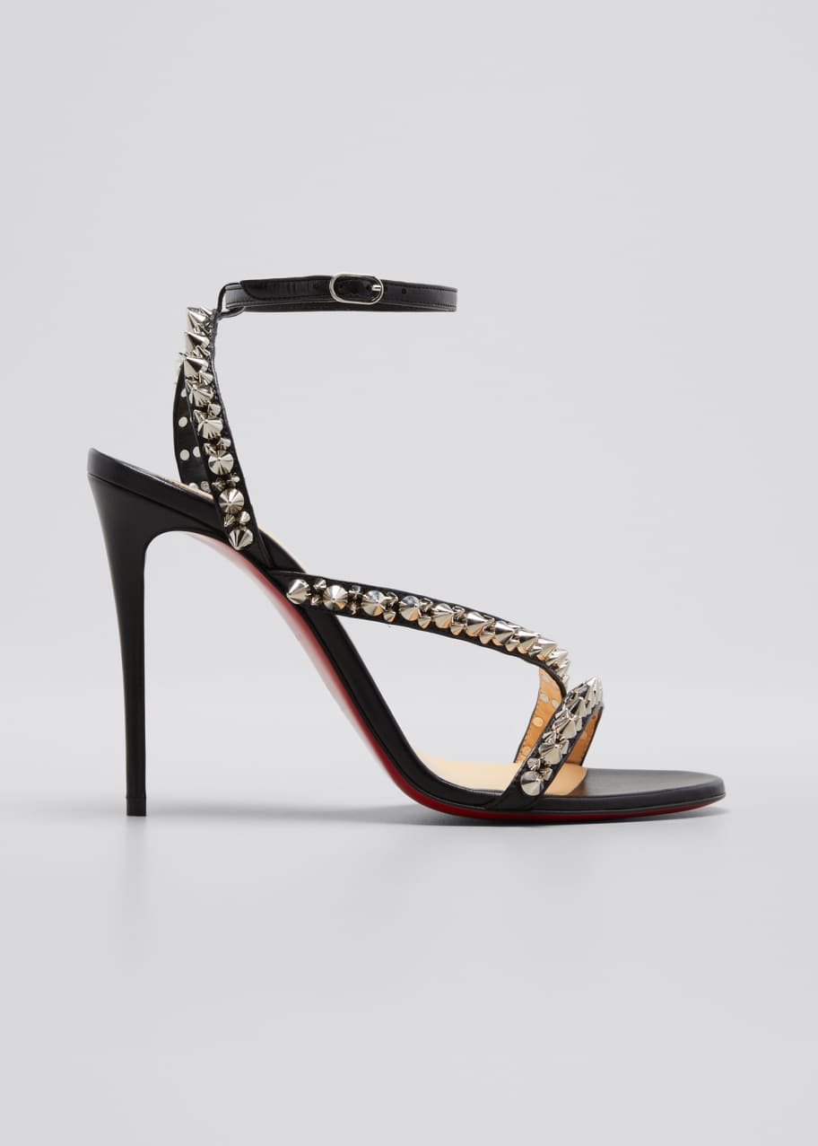 christian louboutin mafaldina spike denim sandals