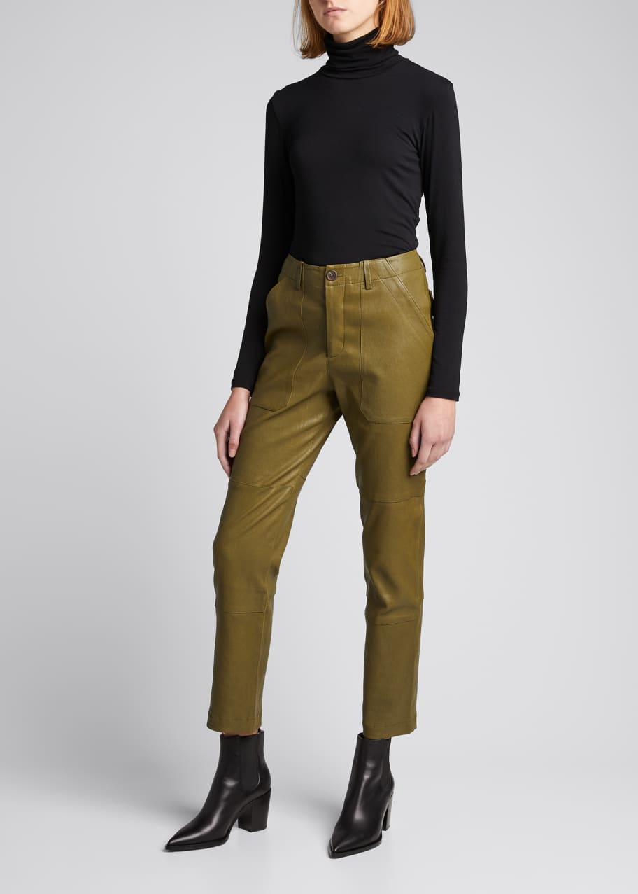 SPRWMN Leather Army Trousers - Bergdorf Goodman