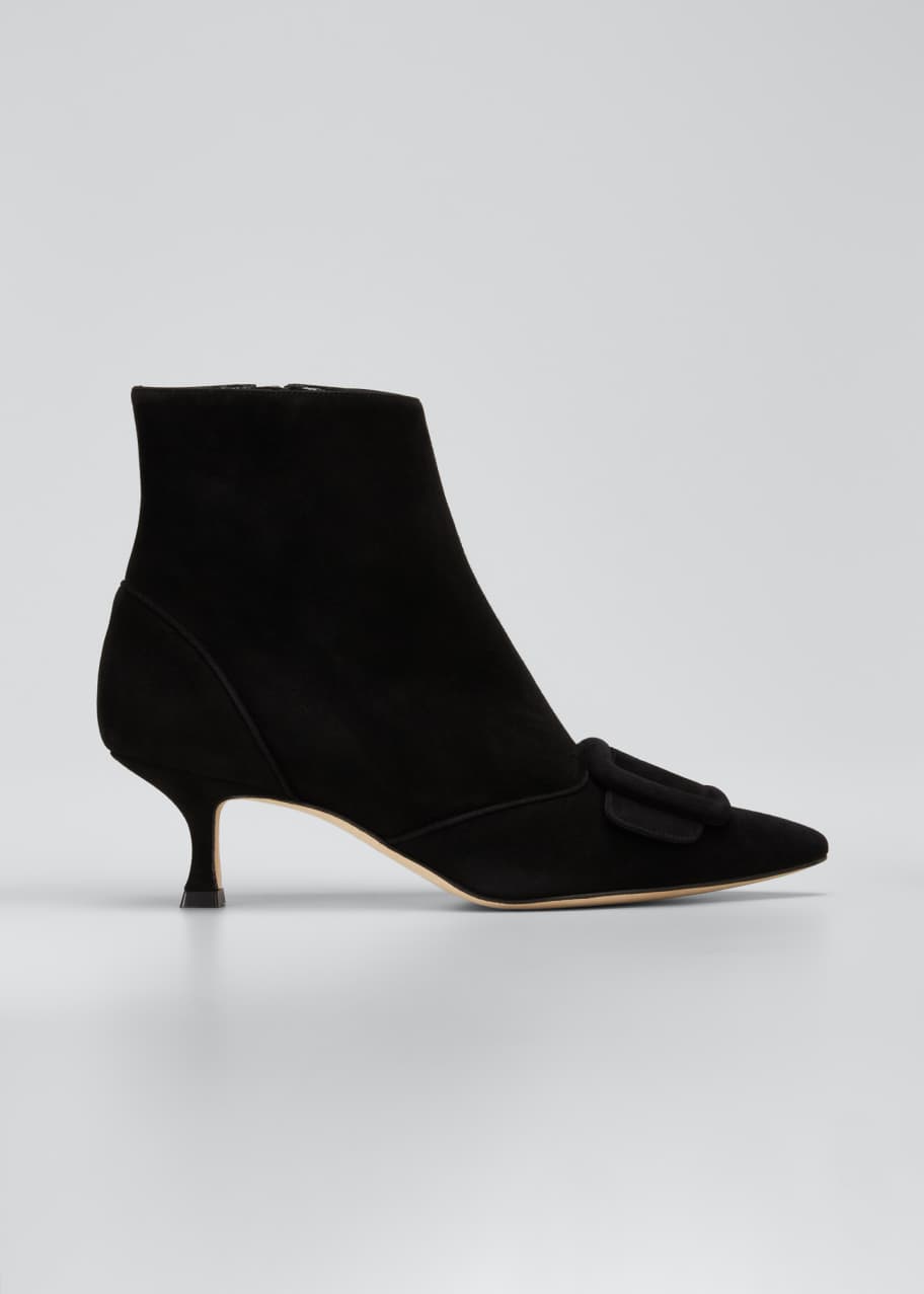 Image 1 of 1: Baylow Suede Buckle Ankle Booties