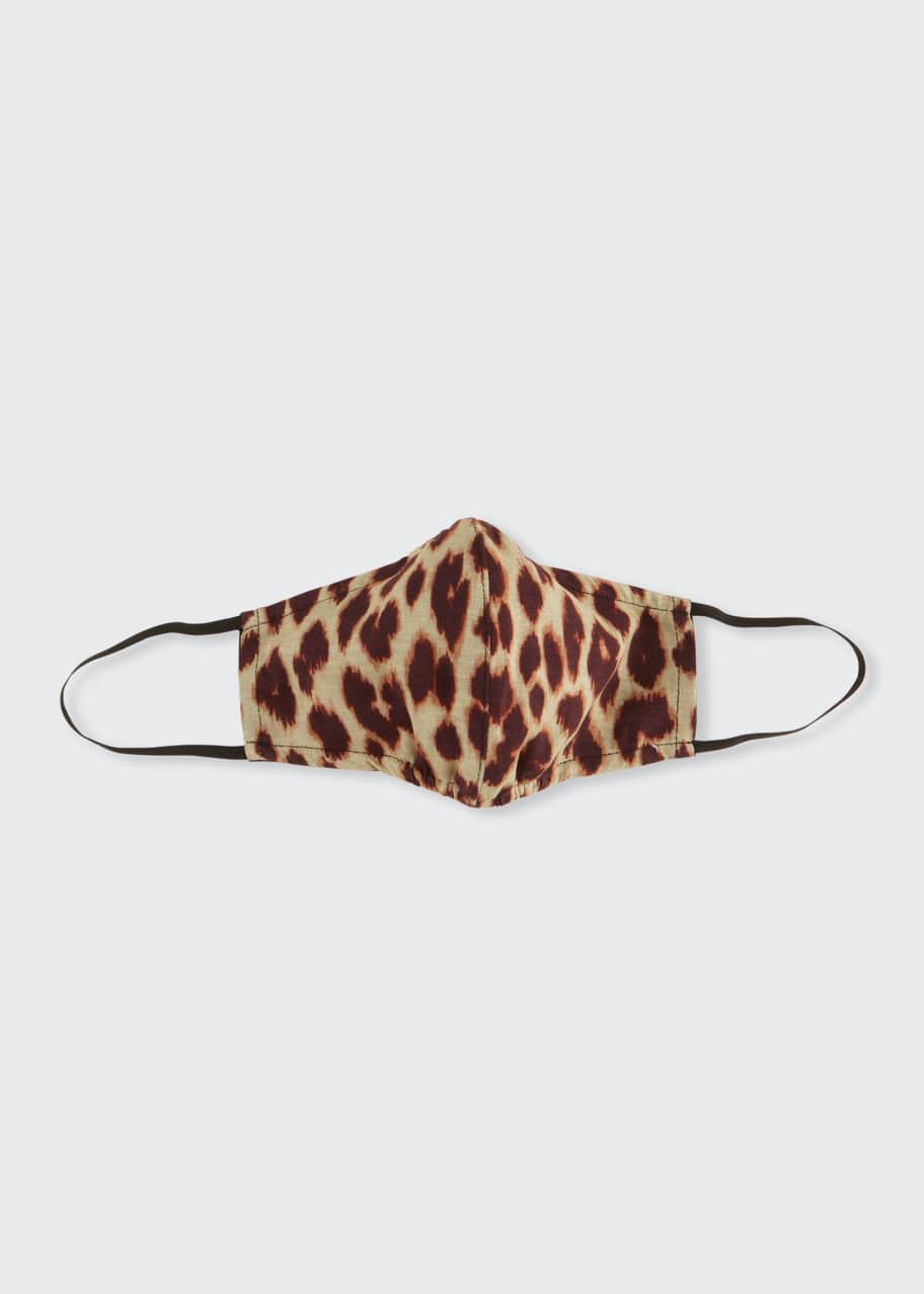 Image 1 of 1: Cotton Face Mask in Cheetah Print