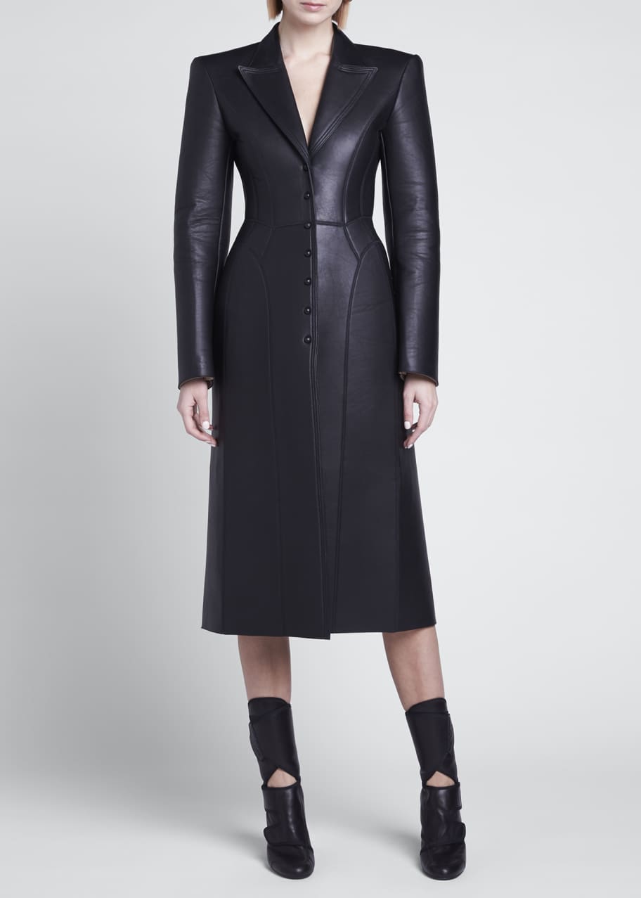 Image 1 of 1: Bonded Leather Coat