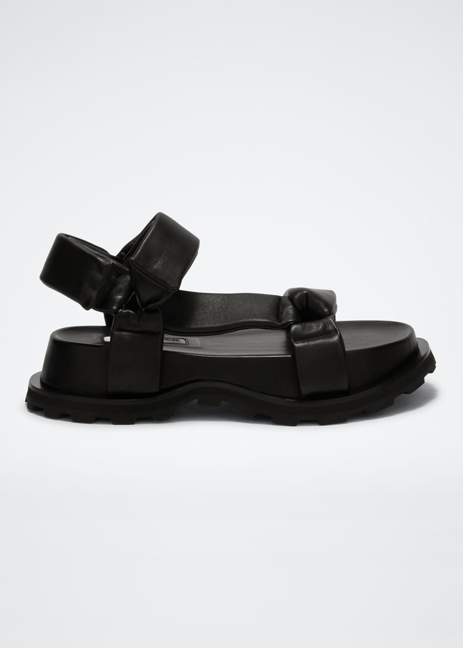 Jil Sander Platform Leather Grip Strap Sandals Bergdorf Goodman