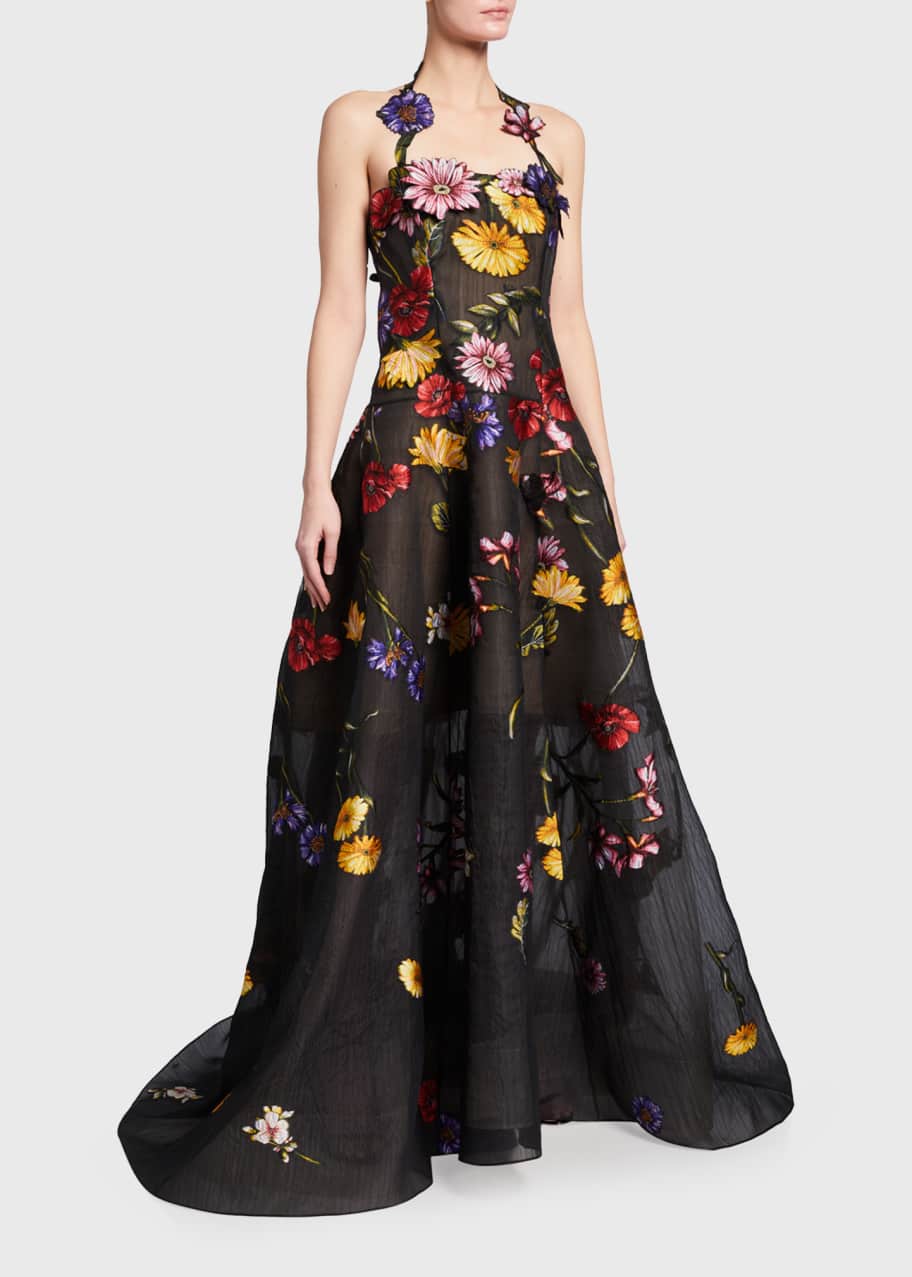 oscar de la renta halter dress Bridal Spring 2024