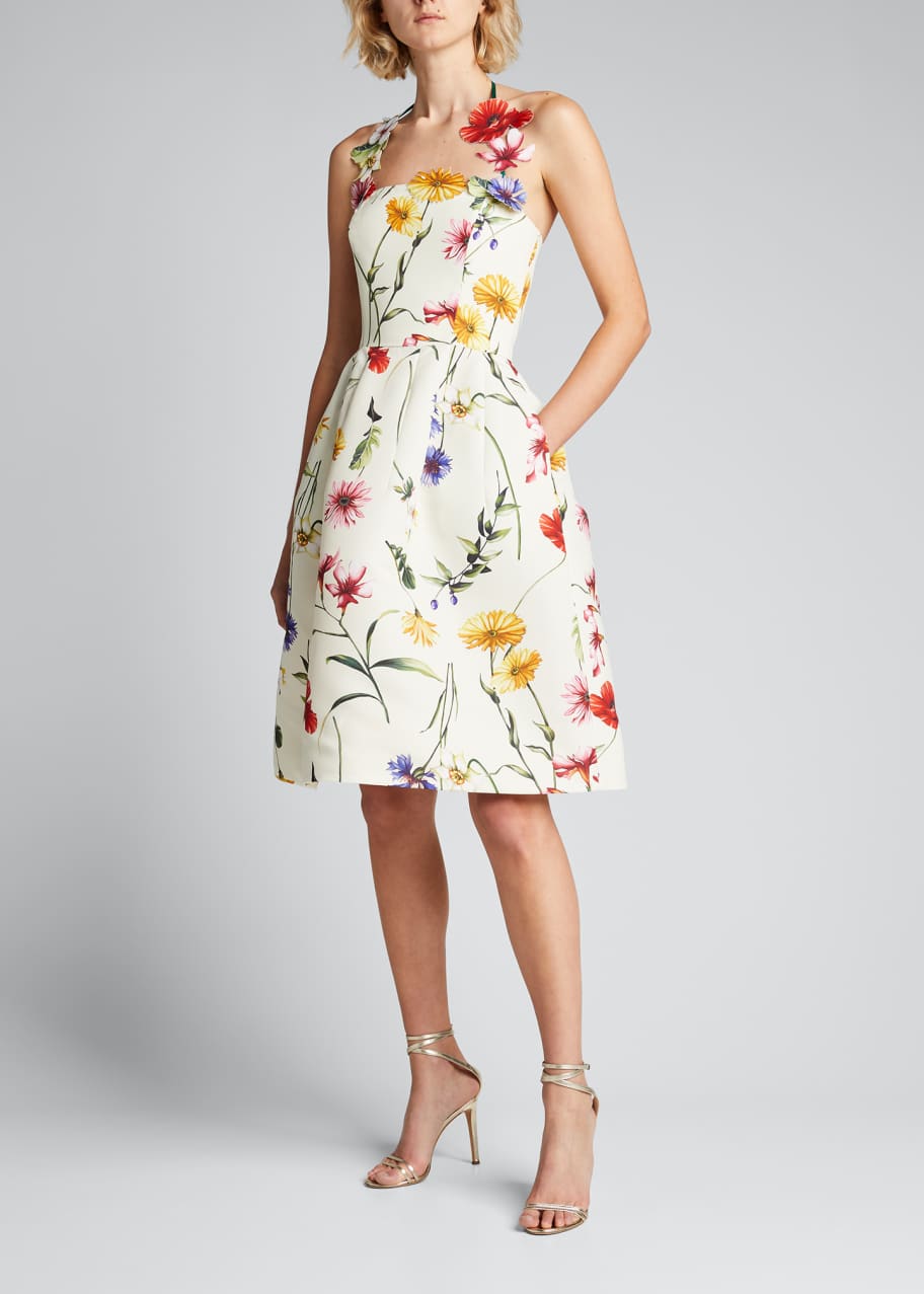 oscar-de-la-renta-floral-applique-halter-neck-dress-bergdorf-goodman