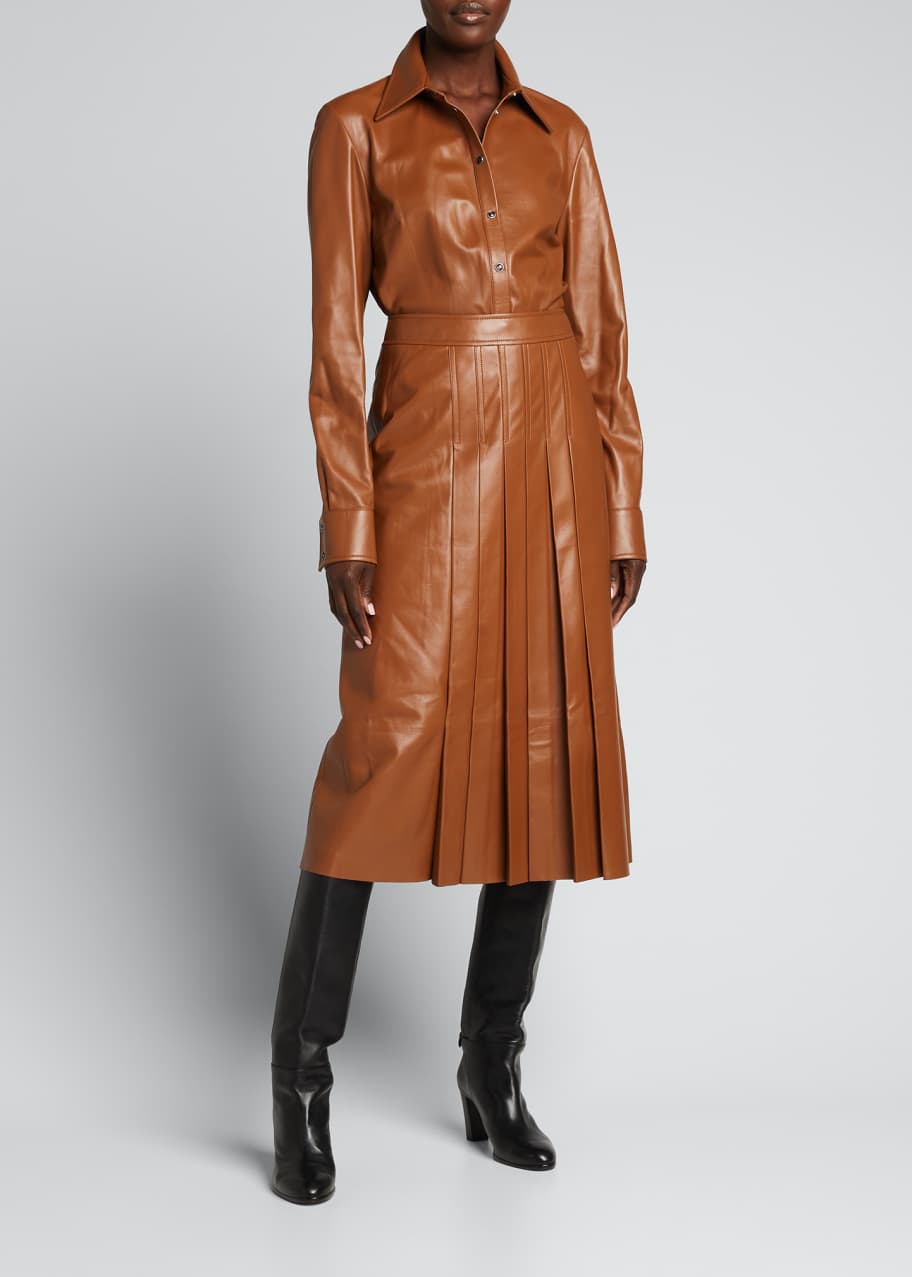 Michael kors leather new arrivals skirt