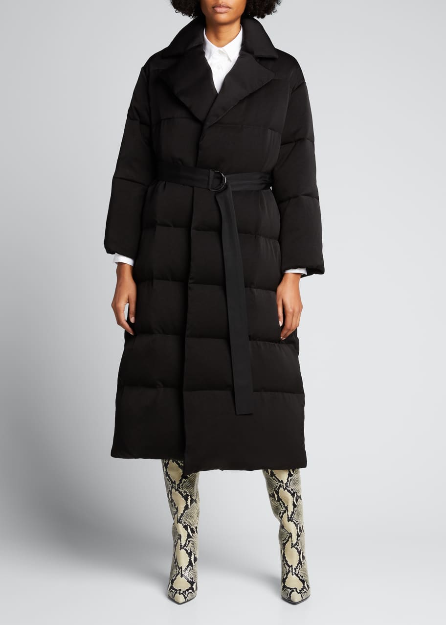 Image 1 of 1: Quilted Crepe Down Long Coat