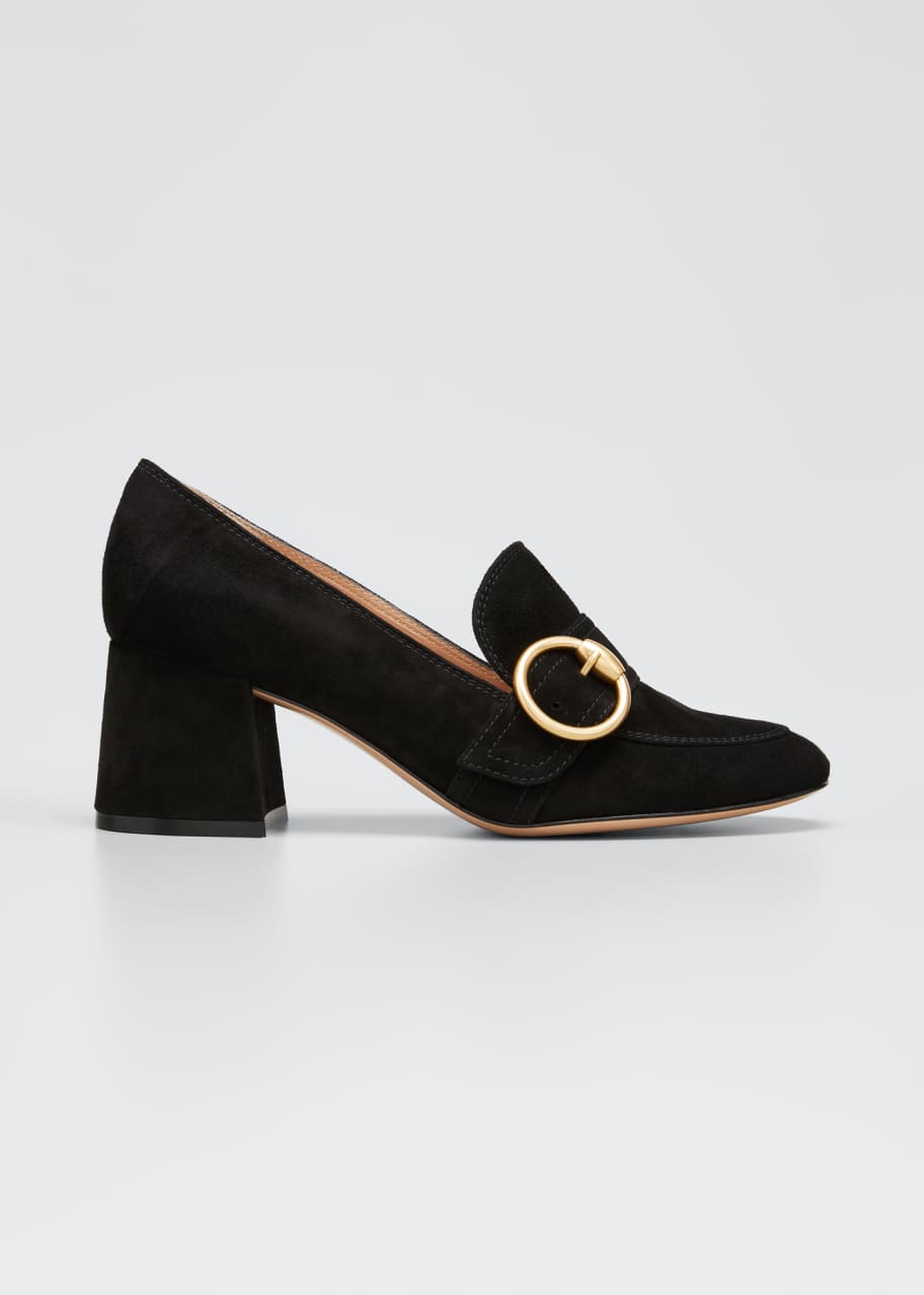 Gianvito Rossi Suede Buckle Loafer Pumps Bergdorf Goodman