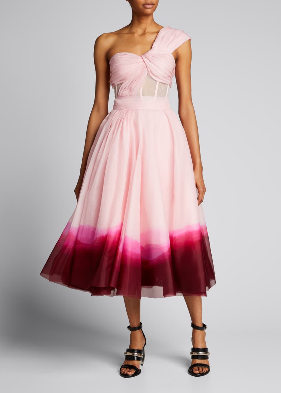 dip dye formal dress Nicholas Stefania Dress in Sunset Dip-Dye – TrenLend main image 0