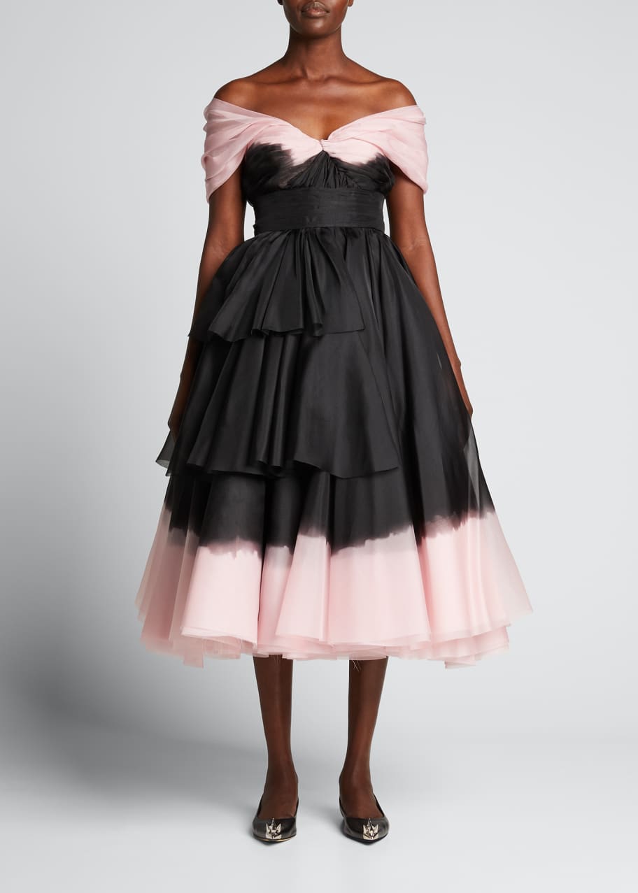 Alexander mcqueen off the shoulder dress discount