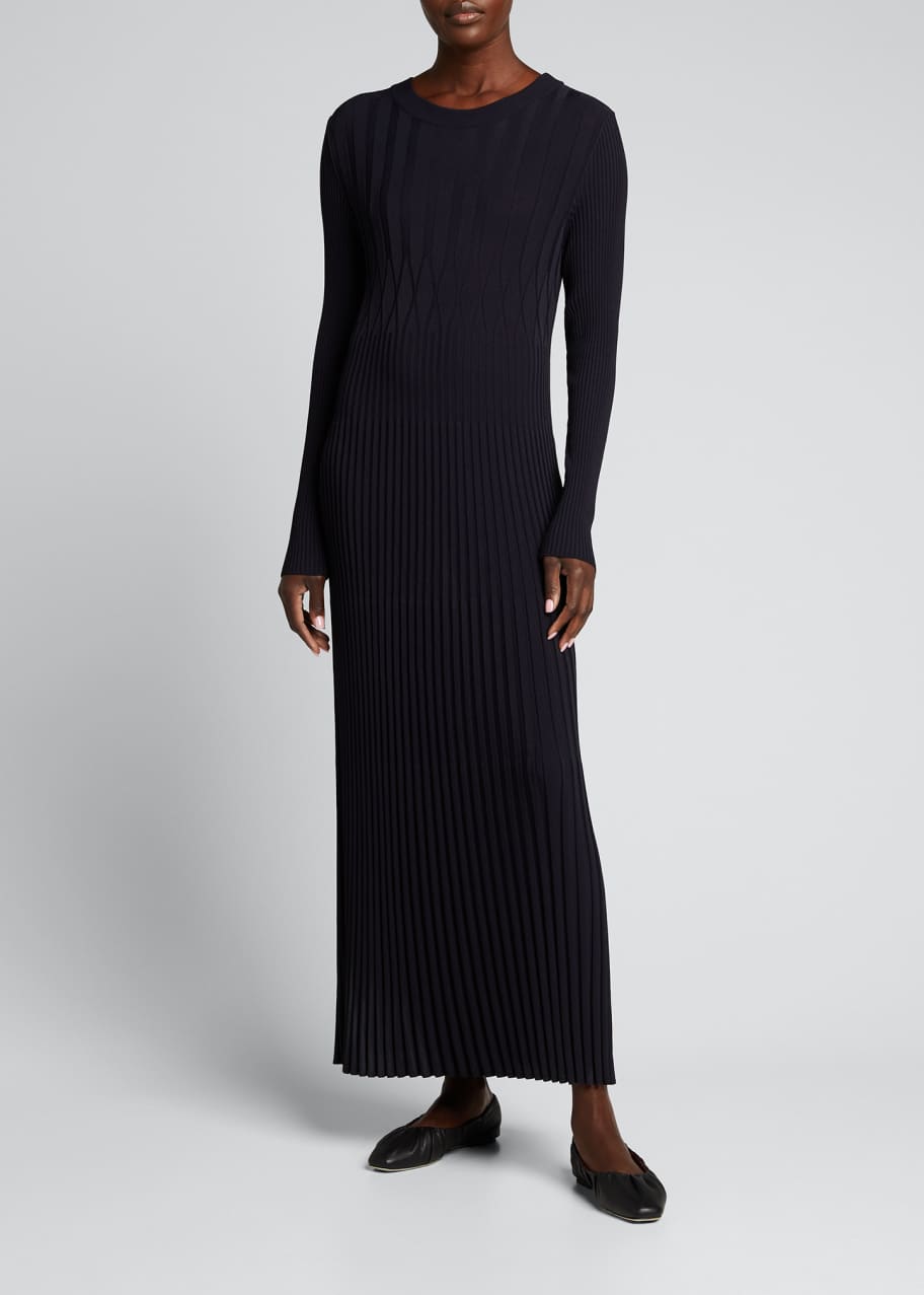 Max Mara Nausica Ribbed-Knit Column Dress - Bergdorf Goodman