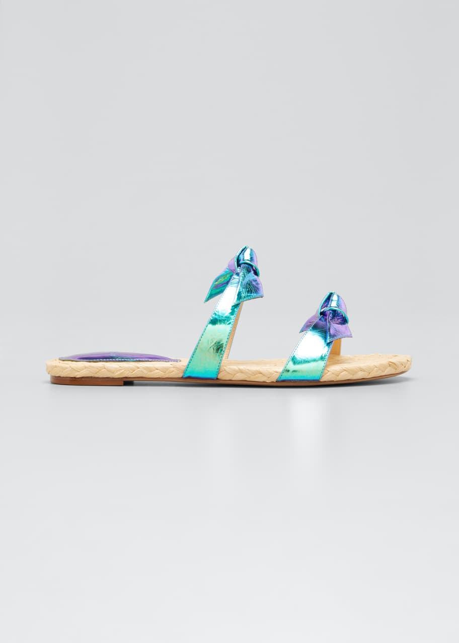 Holographic flat sandals cheap