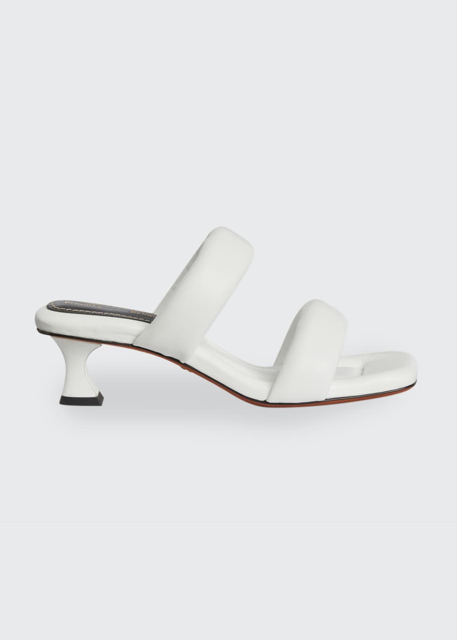 Image 1 of 1: Cecil Puffy Kitten-Heel Slide Sandals