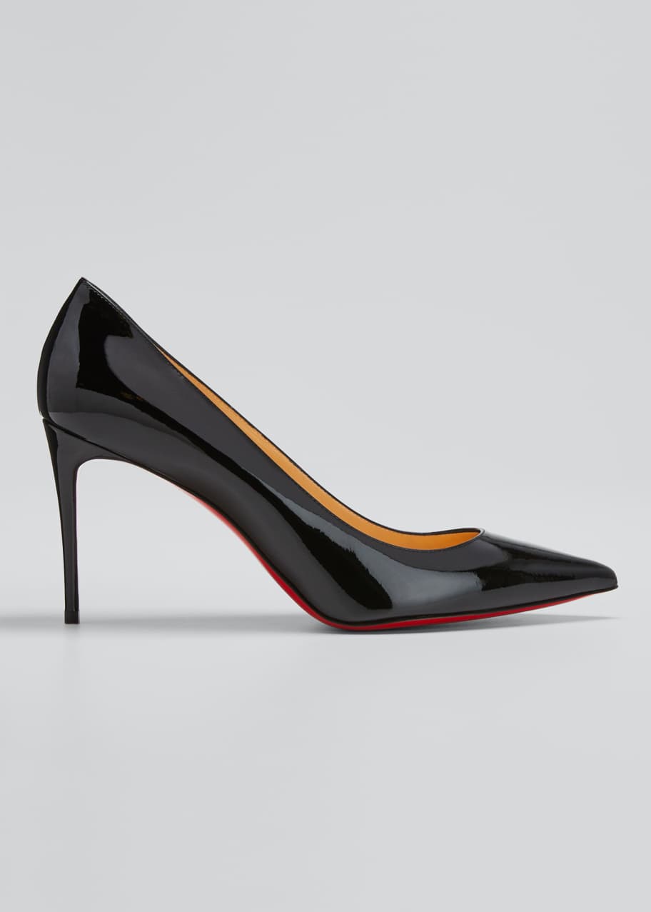 Decollete 85mm patent leather red sole pumps Clearance