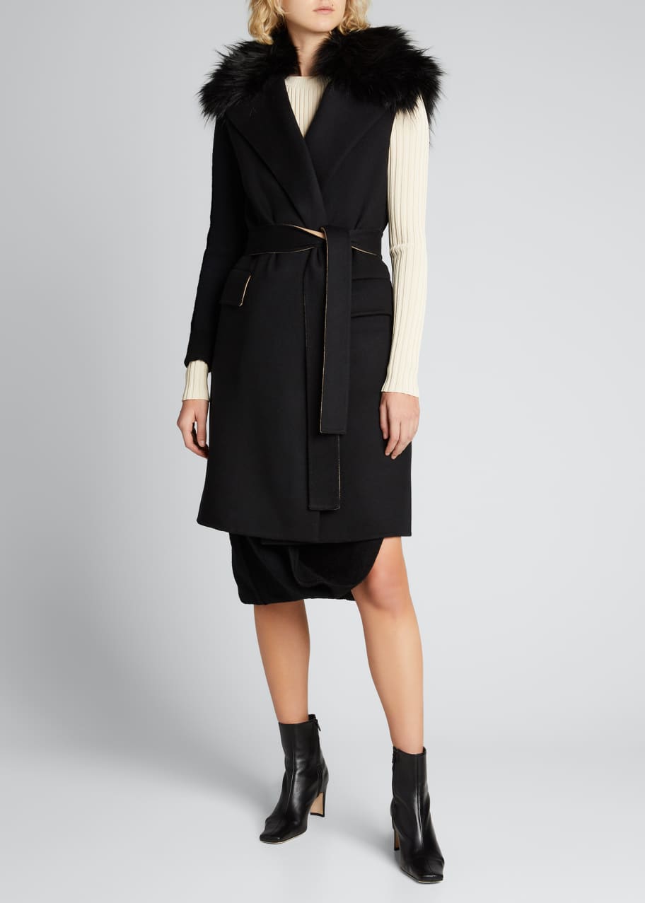 Theory fur vest cheap