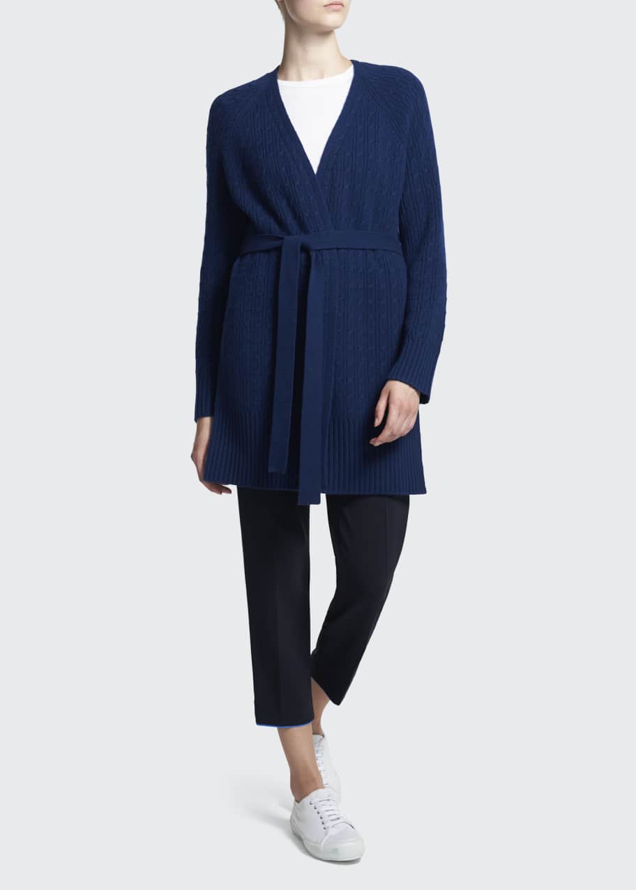 Theory Malinka Cable Knit Cashmere Cardigan Bergdorf Goodman