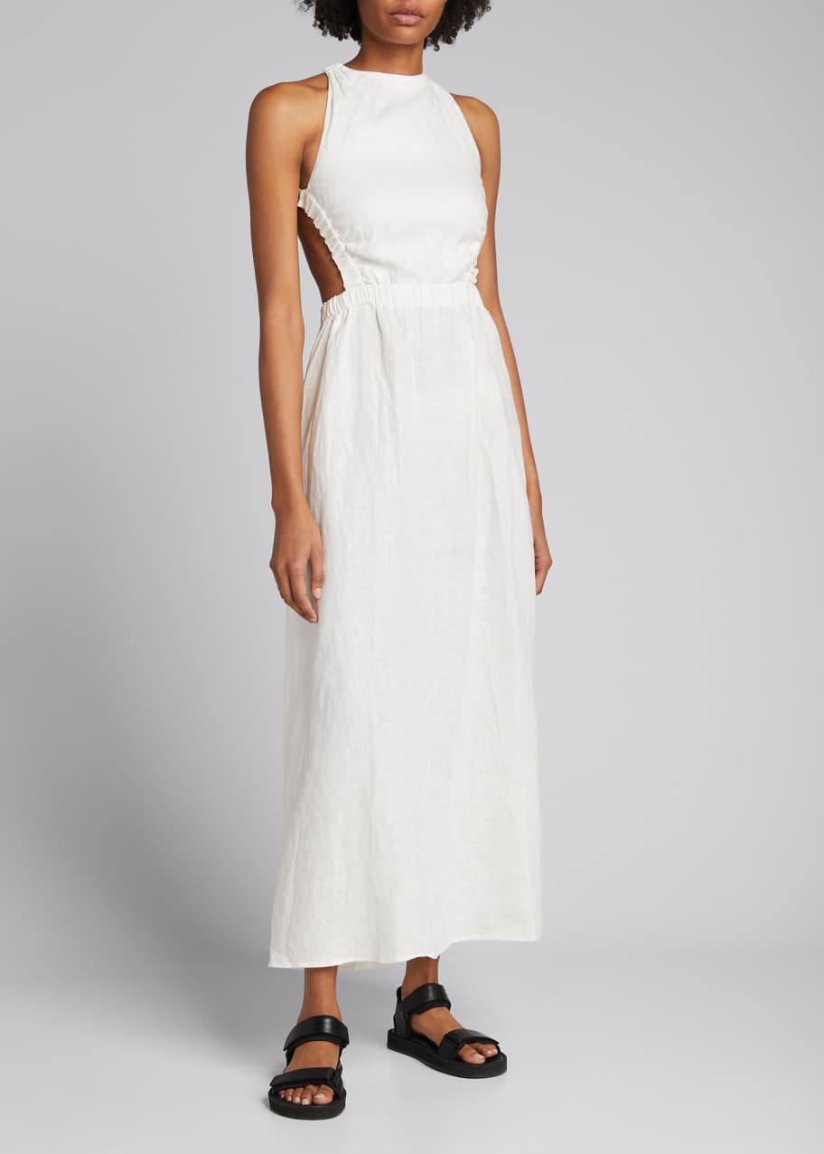 SIR Alena Linen Cross-Back Maxi Dress - Bergdorf Goodman