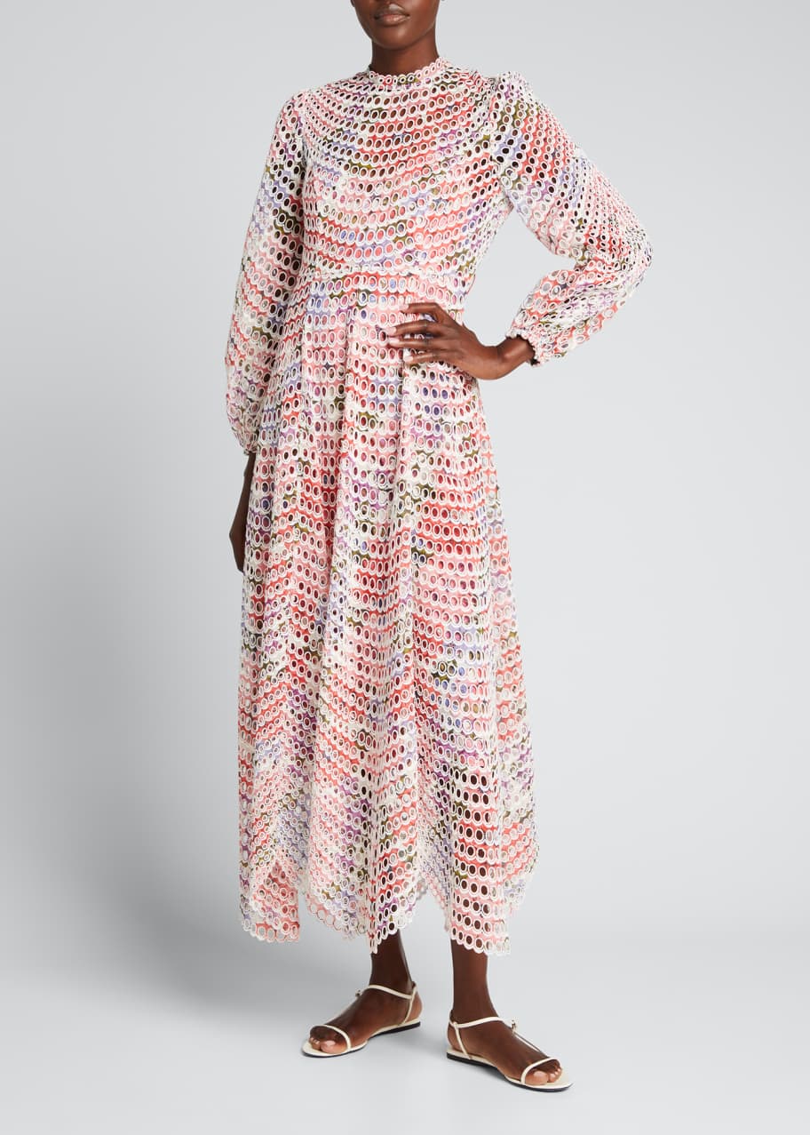 Poppy Eyelet Midi Dress