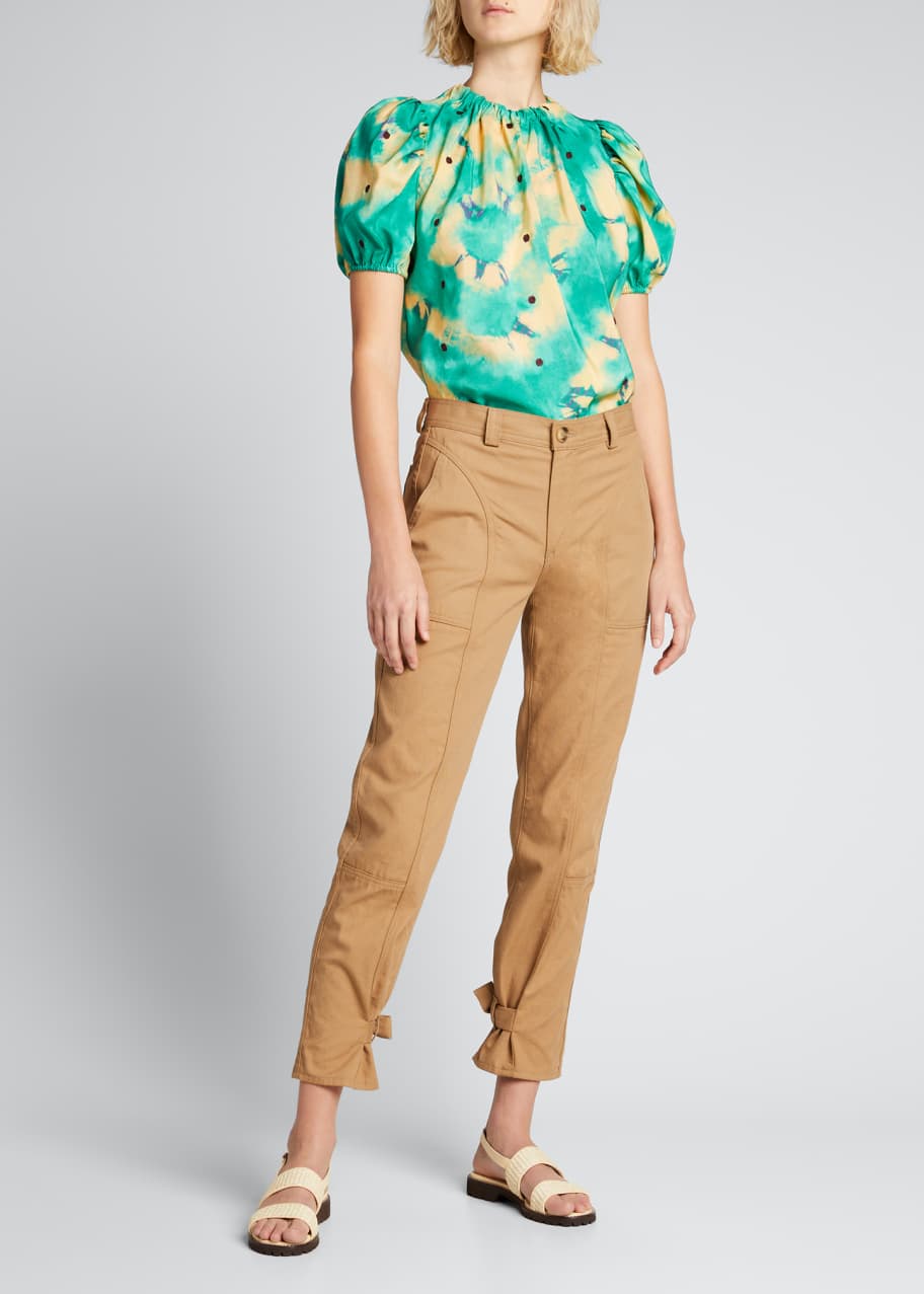 Ulla Johnson Isolda Puff-Sleeve Silk Top - Bergdorf Goodman