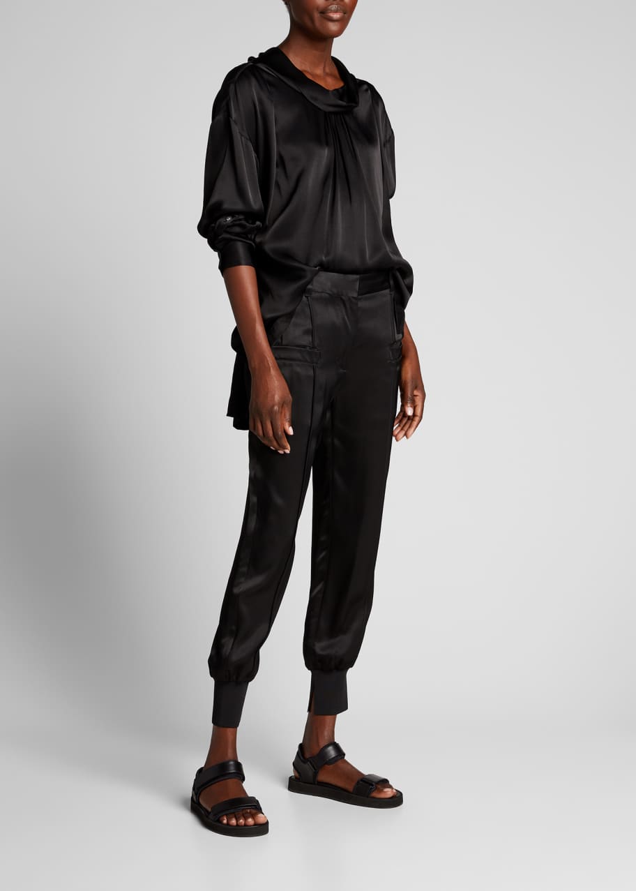3.1 Phillip Lim Satin Jogger Pants w Pockets Bergdorf Goodman