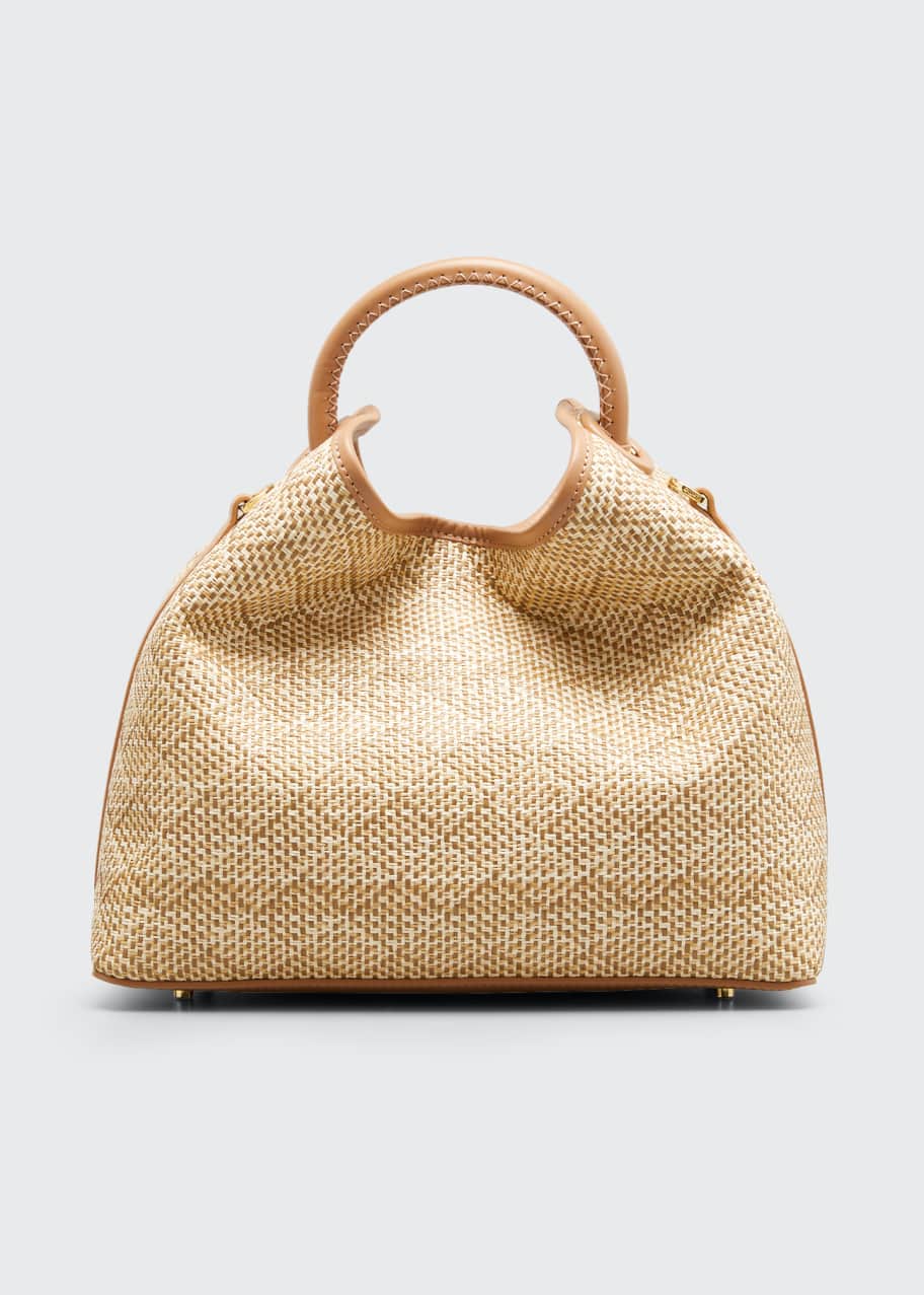 Raisin Raffia Top Handle Bag
