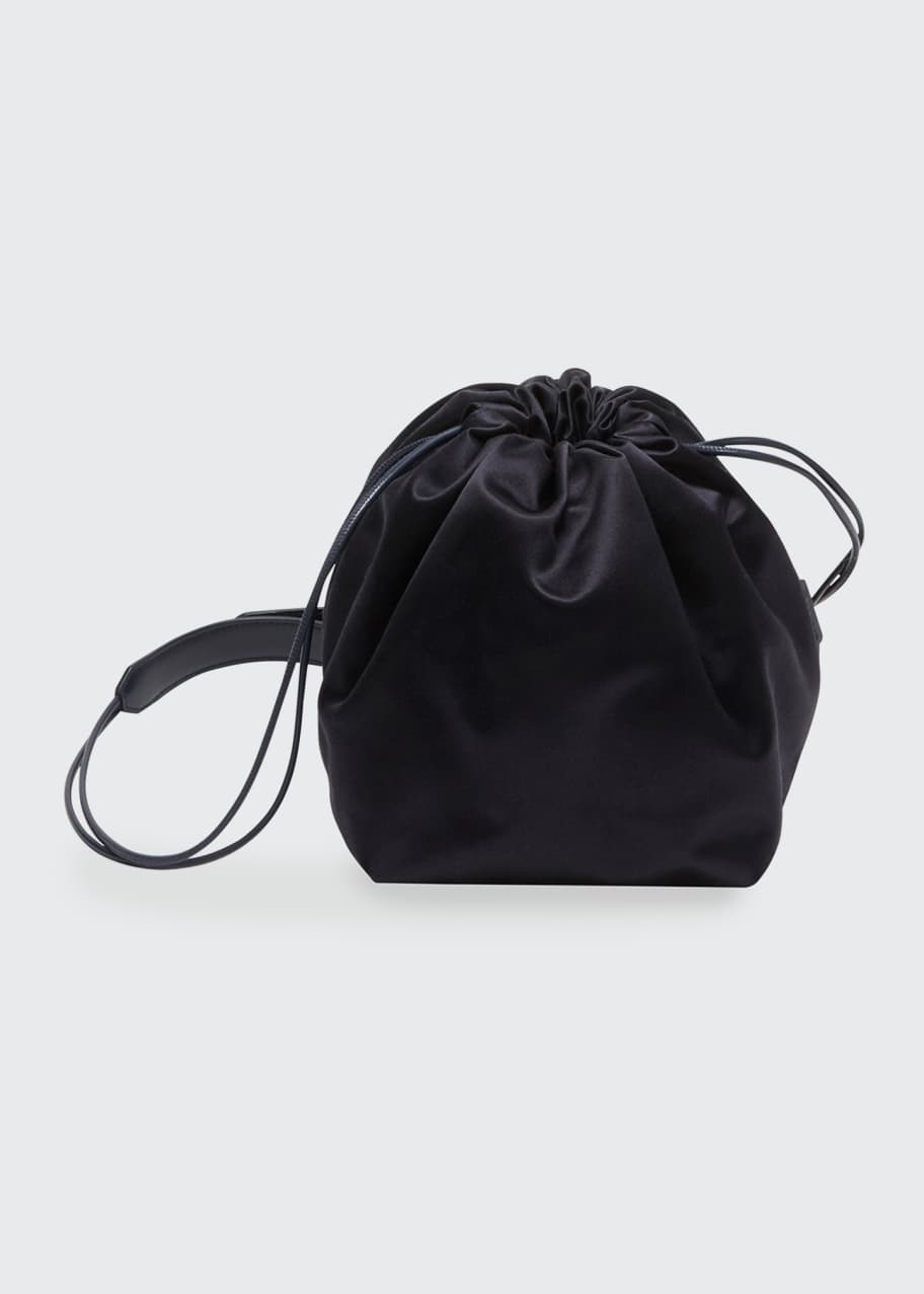 Small Satin Drawstring Crossbody Bag