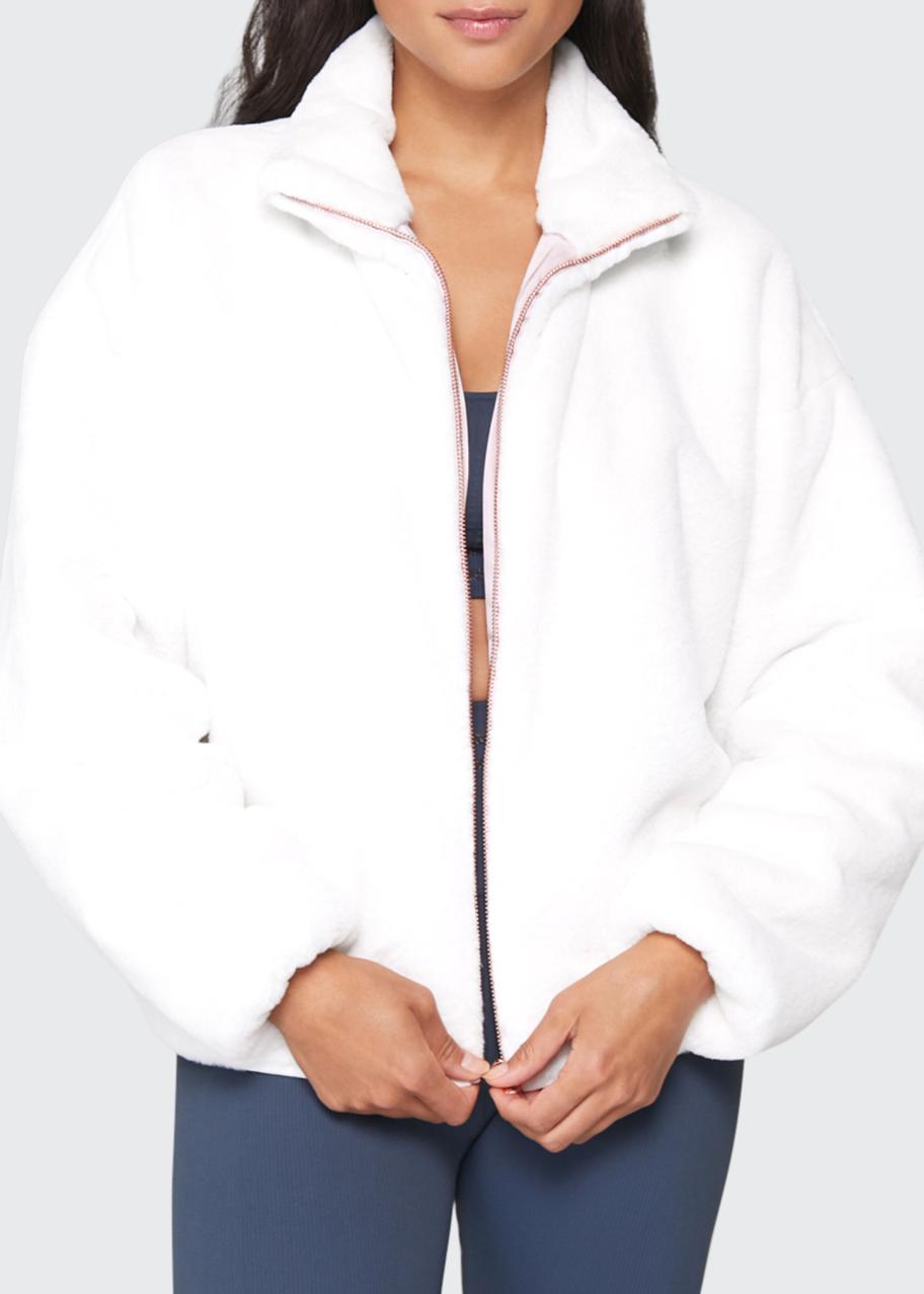 Spiritual Gangster Indy Faux-Rabbit Zip-Up Jacket - Bergdorf Goodman