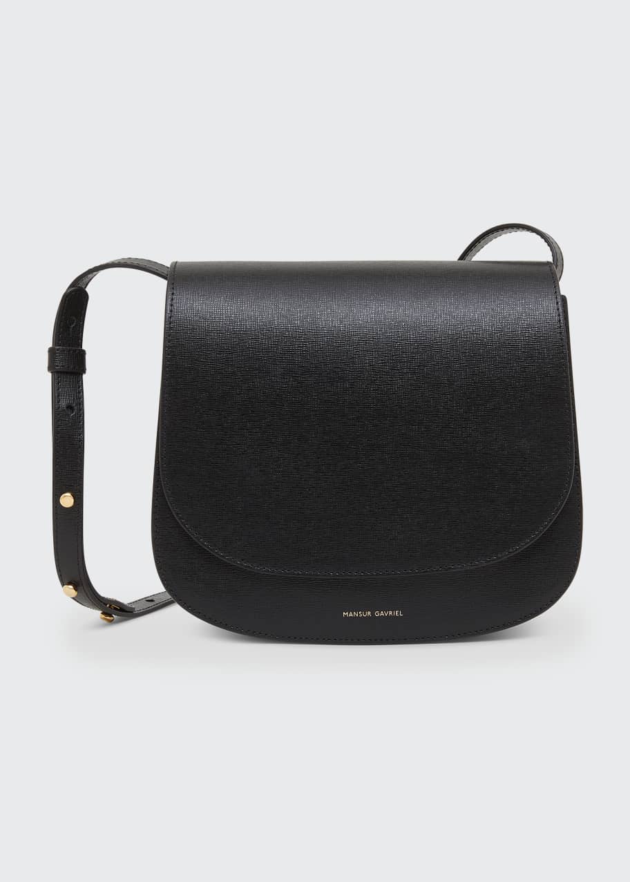 Mansur Gavriel Classic Textured Saddle Shoulder Bag Bergdorf Goodman