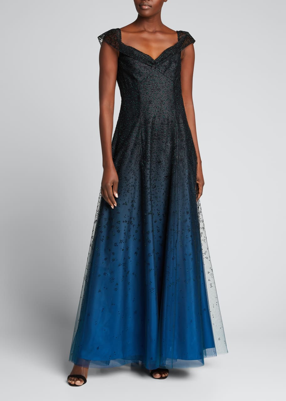 Marchesa notte outlet glitter tulle gown