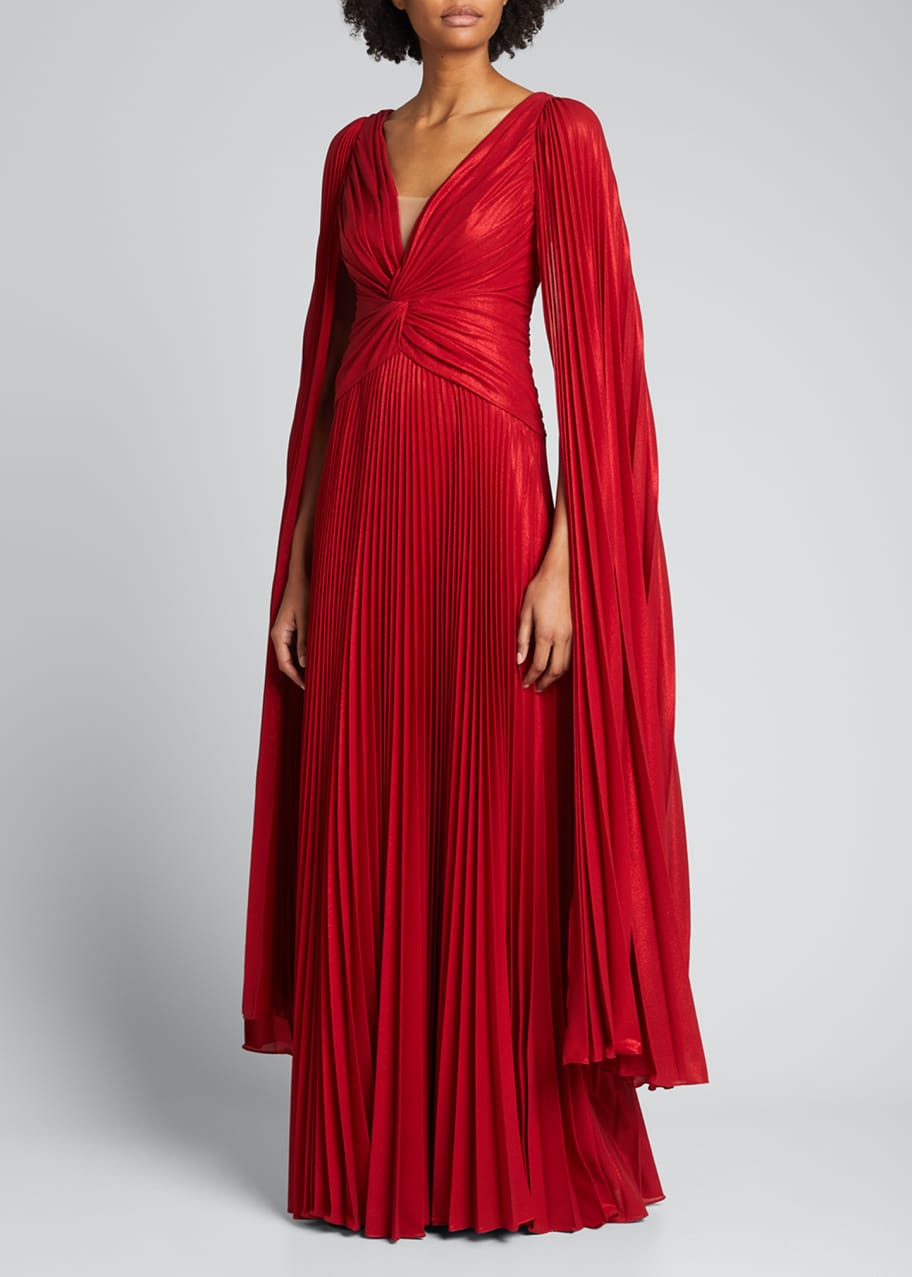 open lace back dress One-Shoulder Pleated Satin Gown main image 1