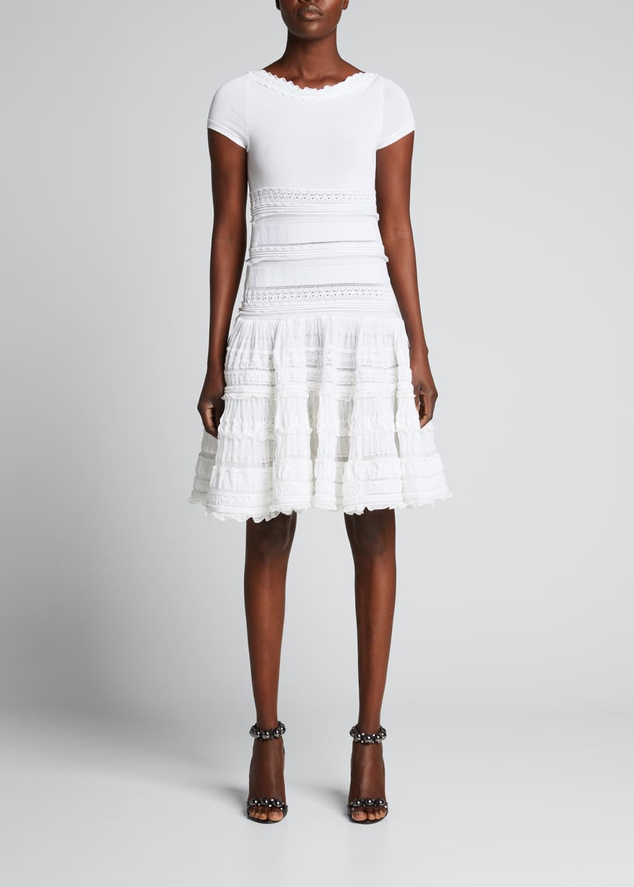 tadashi shoji cold shoulder lace cocktail dress Tadashi Shoji