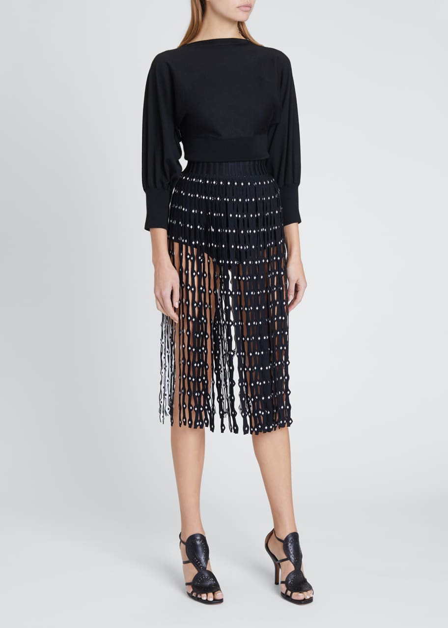 Fringe sales overlay skirt