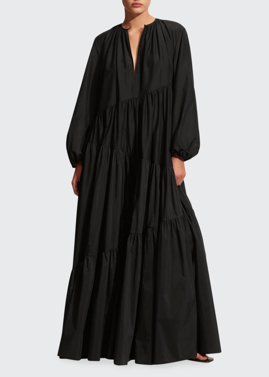 Matteau Asymmetric Long Sleeve Tiered Dress Bergdorf Goodman