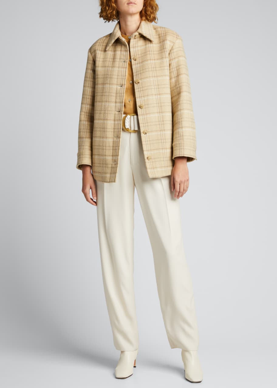 Vince plaid shirt jacket on sale