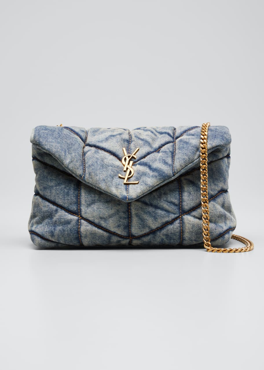 Ysl denim puffer bag new arrivals