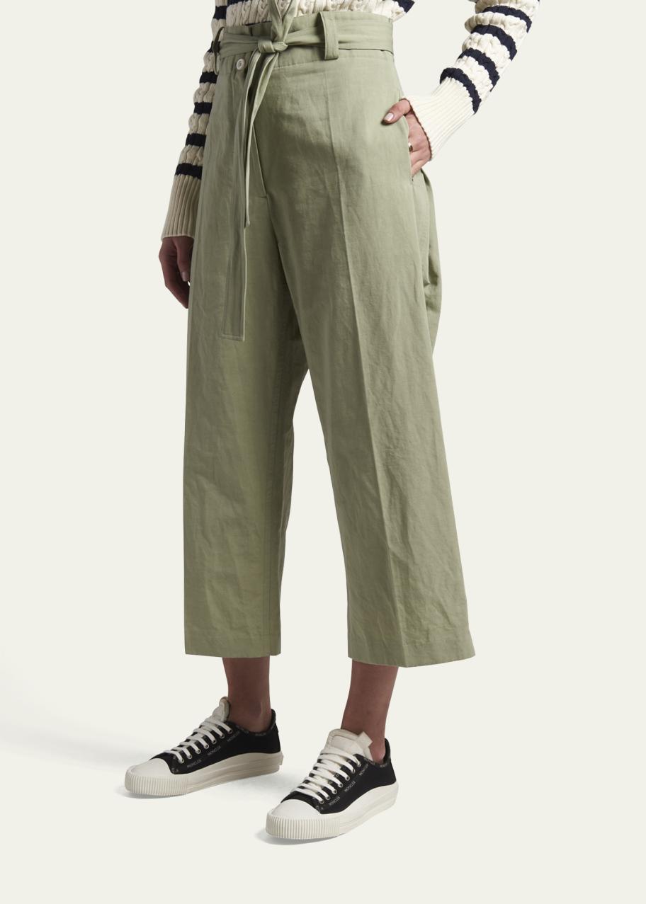 Moncler Genius 2 Moncler 1952 Paperbag Cotton Cropped Pants